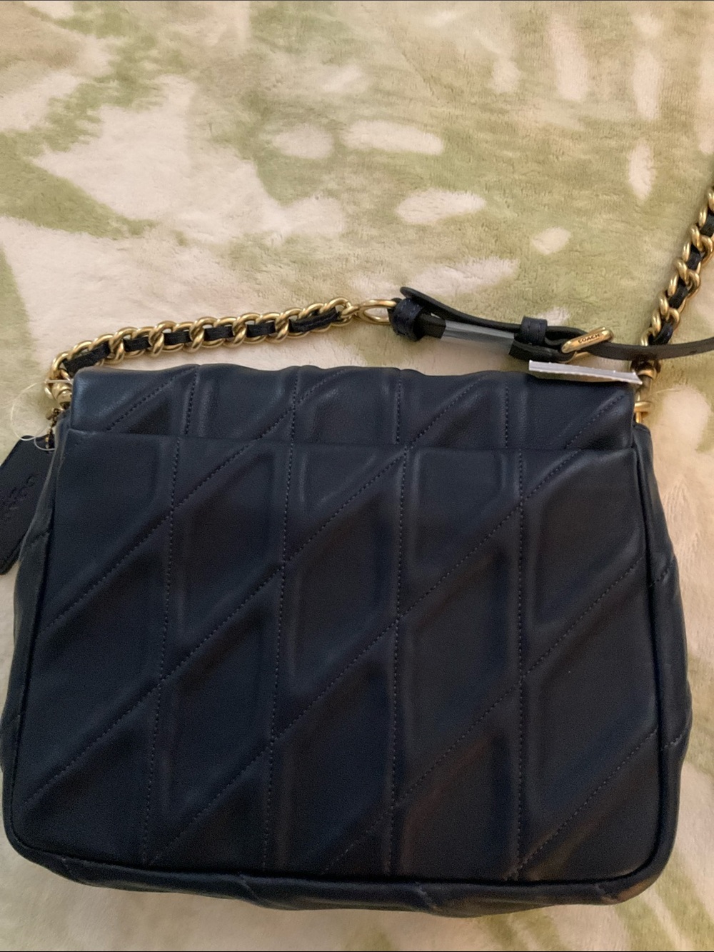 Coach Navy Blue Times Square Tabby, Crossbody bag with brushed gold hardware NWT - Picture 12 of 12
